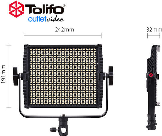 Tolifo LED Panel 3200KK 36W με Φωτεινότητα 4230lmlm