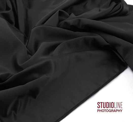 Studioline 2 X 3 Двустранно Професионално Черно Полиестерно Фотографско Платно