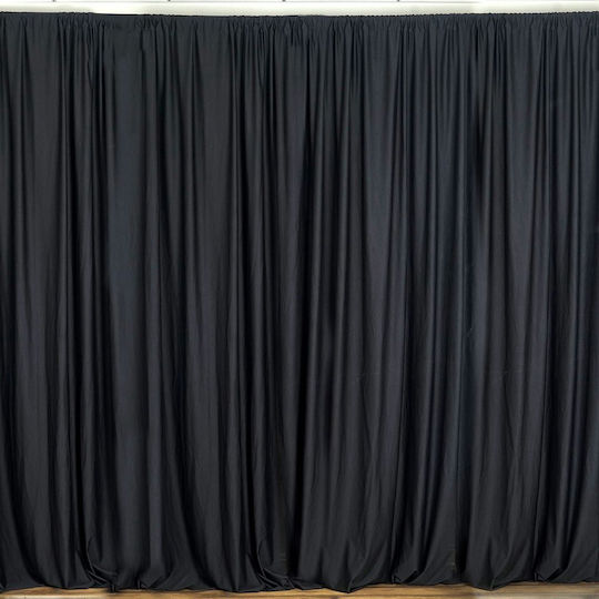 Studioline 3 x 6 Double-Sided Professional Black Polyester Photography Cloth