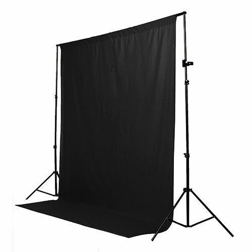 Studioline 3 x 6 Double-Sided Professional Black Polyester Photography Cloth