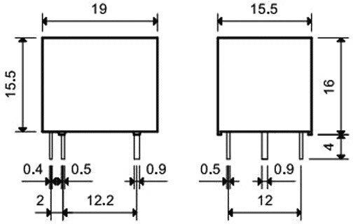 Relay Spdt Ucoil 6VDC 10A/250VAC 10A/30VDC Finder