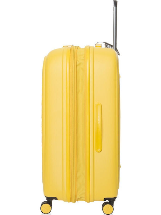 Mandarina Duck Large Hard Duck Yellow Suitcase With 4 Wheels Height 75cm