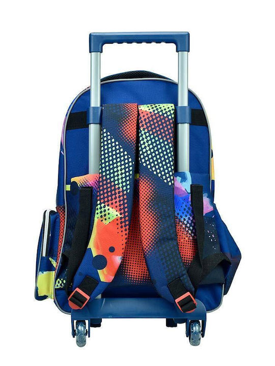 Gim Spiderman School Bag Trolley for Elementary Multicolour with Water Bottle Holder