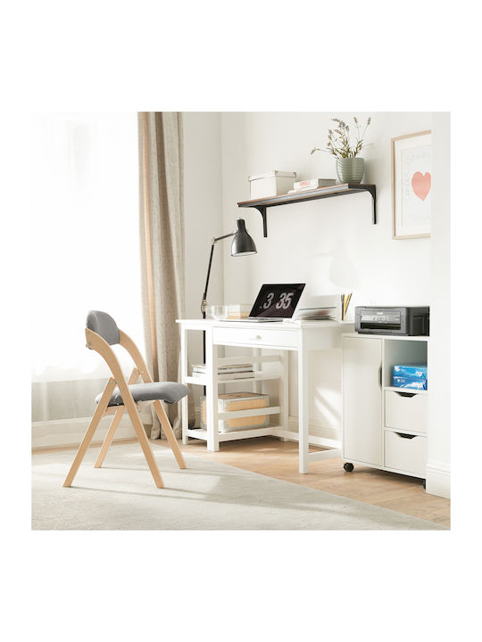 Foldable Kitchen Wooden Chair Grey