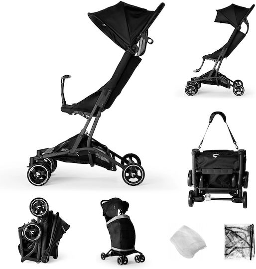 Kidnort Snopertel Kinderwagen Geeignet ab 6+ Monaten Schwarz 4.9kg