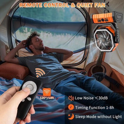 Powertech Mini Klimaanlage USB und Powerbank 15W Orange PT-1430