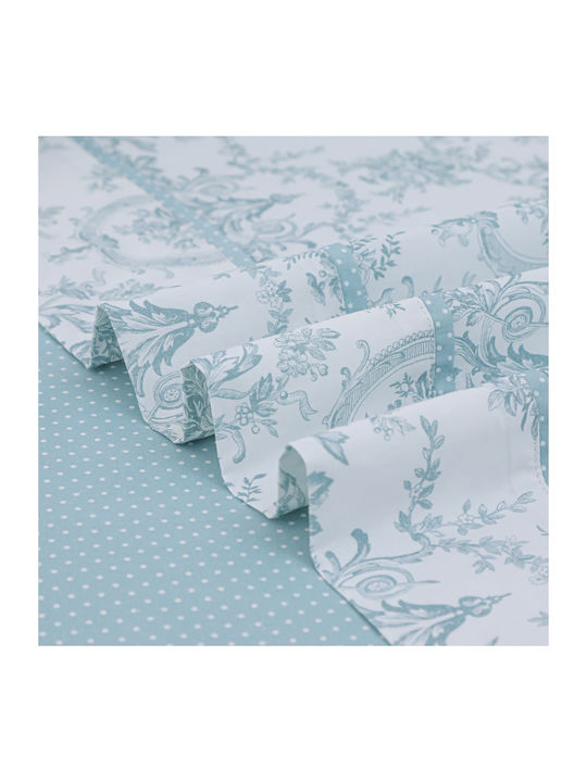 Liolios Home Sheet Sets Queen 245x270cm. Aqua 4pcs