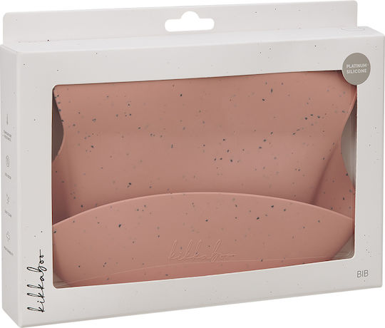 Kikka Boo Waterproof Bib Silicone with Button & Pocket Blush for 6 m+