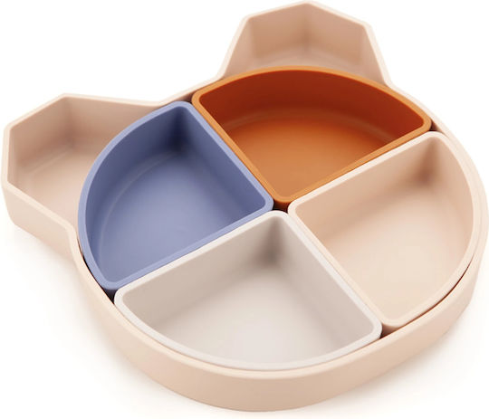 Kidnort Kinderteller aus Silikon Beige