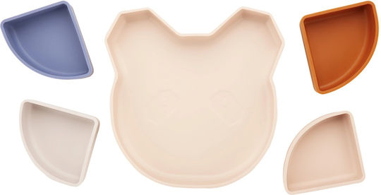 Kidnort Kinderteller aus Silikon Beige