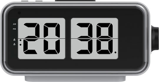 Life Desk Flip Tabletop Digital LED Clock with Alarm Clock Orange 221-0458