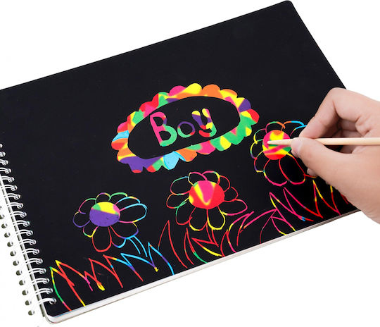 Carte De Colorat Anti-Stres Educațională Pentru Copii Tip Caiet Spiralat 600+ Autocolante Reutilizabile 13 Scene 14 Pagini Cu Imagini De Colorat Și Desen