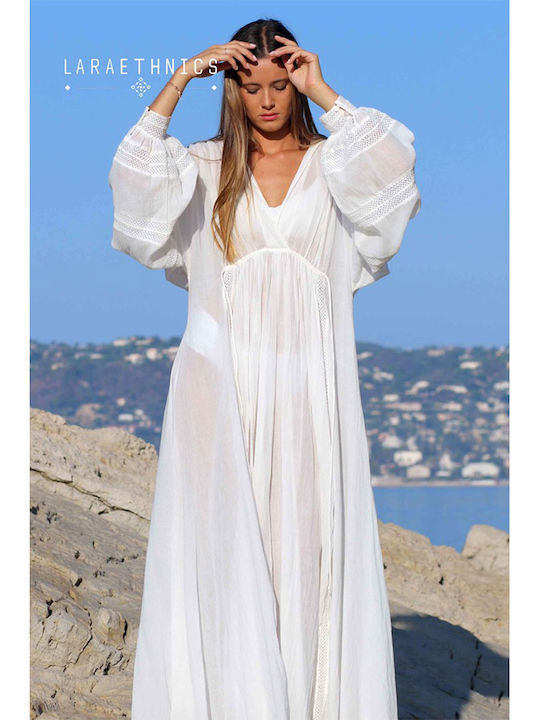 Καλοκαιρινό Maxi Φόρεμα Άσπρο