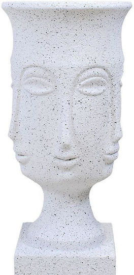 Fylliana Fl1996 Face Ghiveci Metalic Alb 35x35x93εκ.