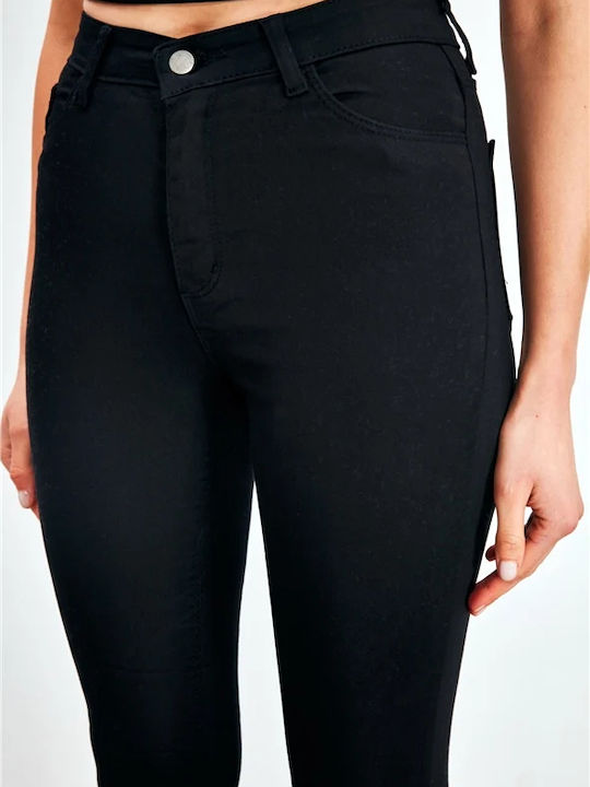 Women's Fabric Trousers Slim Fit Black