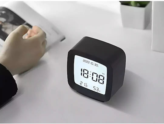 Digitaler Wecker LCD-Bildschirm Temperatur Luftfeuchtigkeit Schlummerfunktion 8x4x8,5 cm Aria Trade