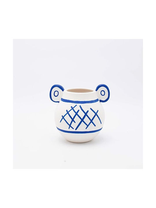 Decorative Vase White 13.5x10x15.9cm