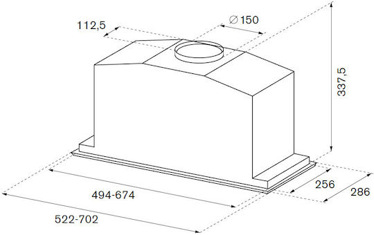 Bertazzoni KIN52P1XV Absaugmechanismus 52cm Inox