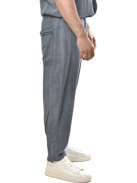 Παντελόνι σε Relaxed Εφαρμογή Black, Denim-blue