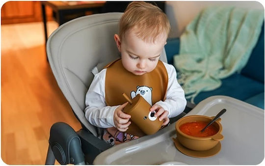 Kidnort Baby Cup made of Silicone Beige 200ml