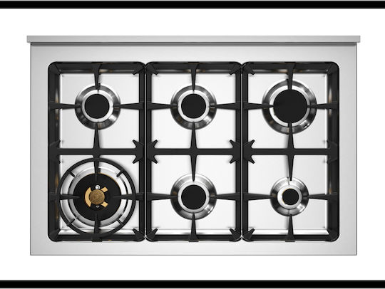 Bertazzoni Aragaz 86lt cu Plite pe Gaz Natural L89.5cm. Black