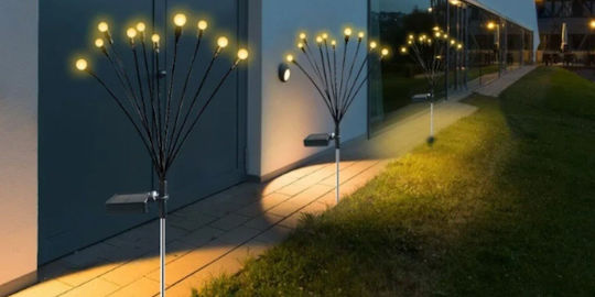 Waterproof Set of 2 Stake Solar Lights RGB with Photocell