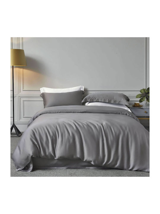 Rythmos Bettbezug-Set Übergröße mit 2 Kissenbezügen 240x260 Dark Gray