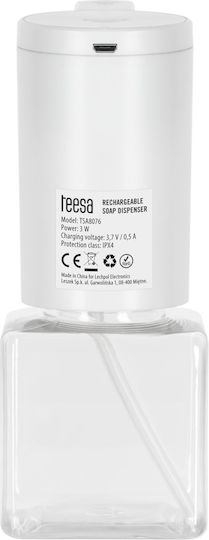 Teesa Dispenser Αφρού Πλαστικό με Αυτόματο Διανομέα Διάφανο 260ml