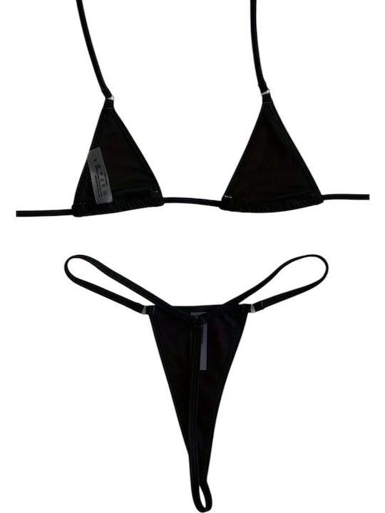 Set Bikini String Μαυρο