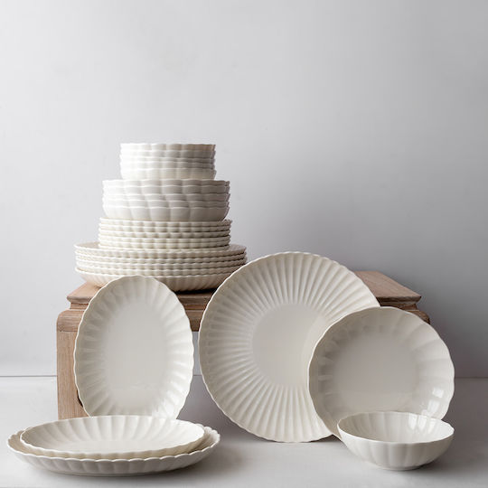 Kutahya Porselen White Porcelain Dinnerware Set 20pcs
