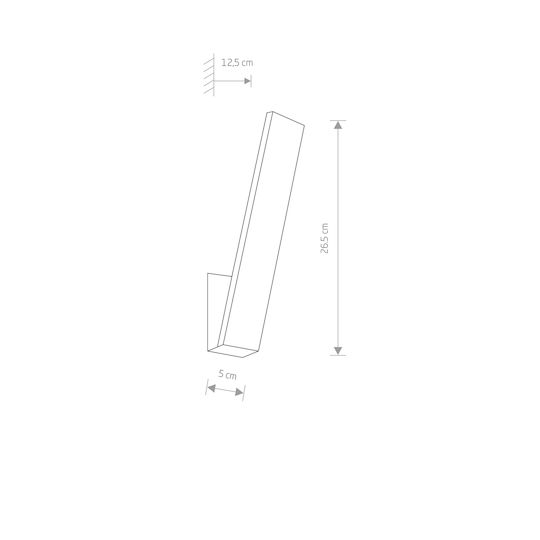 Nowodvorski Zoa Led Επιτοίχια Εξωτερική Πλαφονιέρα LED IP54 10W 5x26.5εκ.