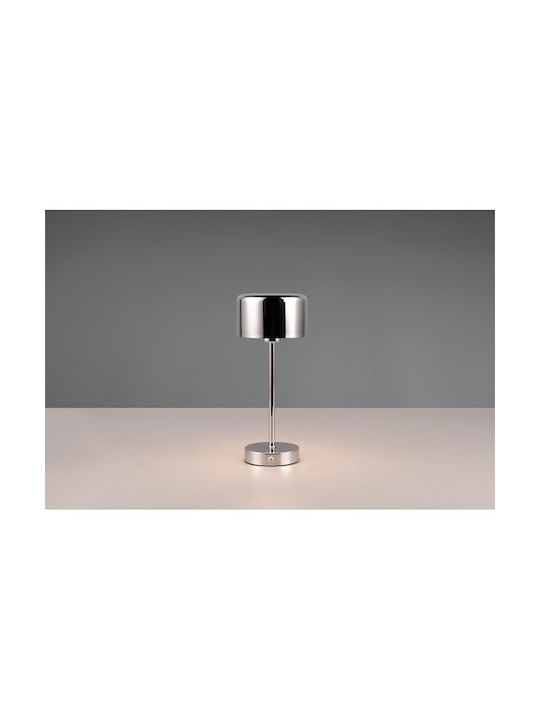 Trio Lighting Metal Lampă de masă LED cu Abajur Argintiu și Bază