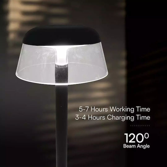 V-TAC Tischlampe LED mit Schwarz Schirm und Basis