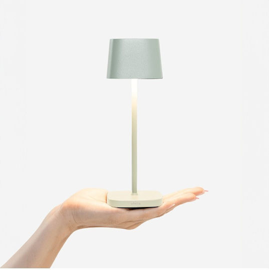 Zafferano Lampă de masă LED cu Abajur Verde și Bază