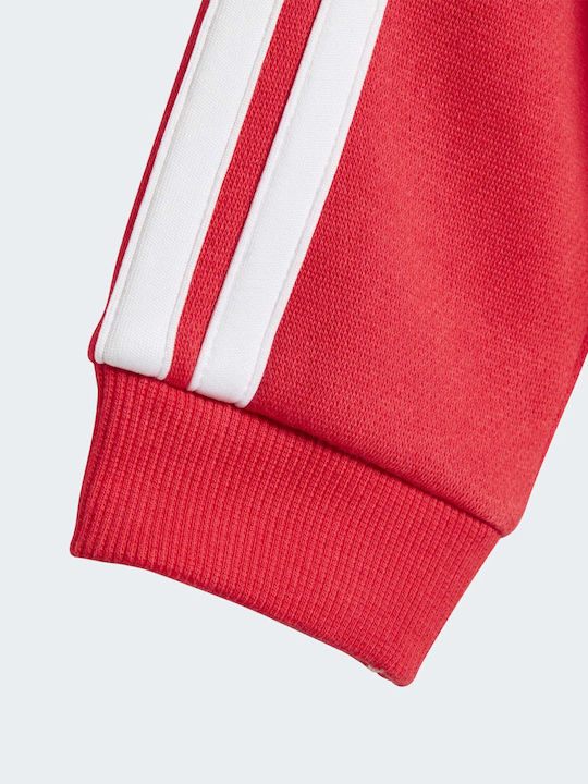 Kids Sweatpants Set Red 2pcs 3-Stripes