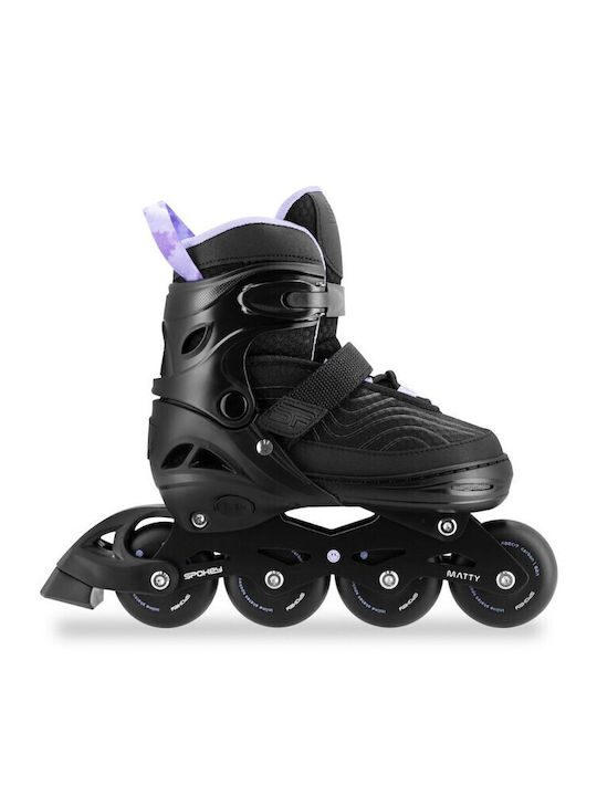 Spokey Skates Inline Αυξομειούμενα Rollers Μαύρα Ενηλίκων