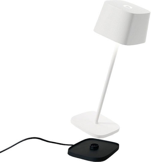 Zafferano Tischlampe LED mit Grün Schirm und Basis