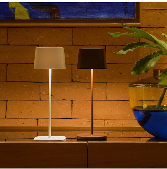 Zafferano Tischlampe LED mit Grün Schirm und Basis
