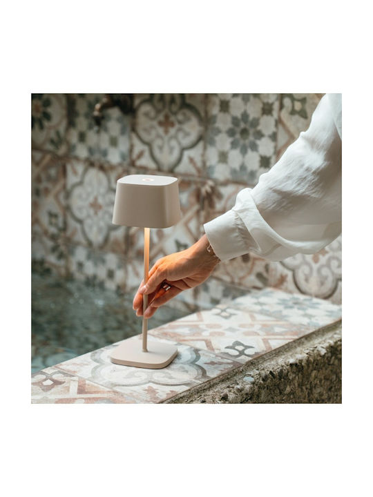 Zafferano Table Lamp LED with Green Shade and Base