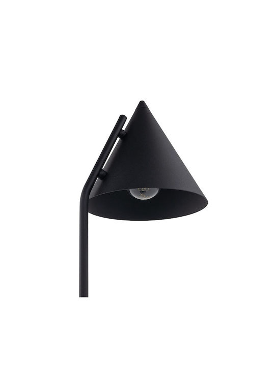 TK Lighting Metal Table Lamp for Socket E27 with Black Shade and Base
