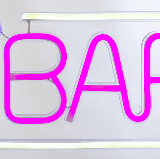 Neon Διακοσμητικό Φωτιστικό Roza LED 44x22εκ.