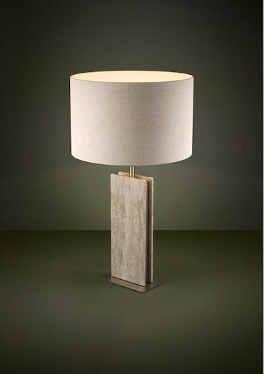 Eglo Stoff Tischlampe mit Weiß Schirm und Basis
