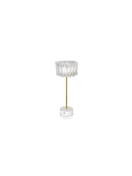 Slamp Accordeon Metall Tischlampe LED mit Transparent Schirm und Schwarz Basis