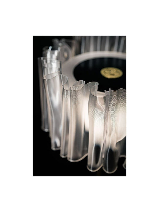 Slamp Accordeon Metall Tischlampe LED mit Transparent Schirm und Schwarz Basis