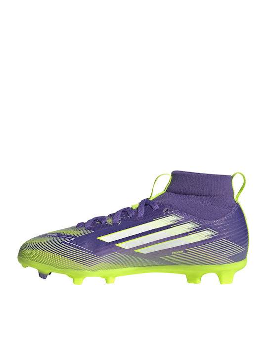 adidas F50 League MId Purple Rush / Cloud White / Lucid Lemon