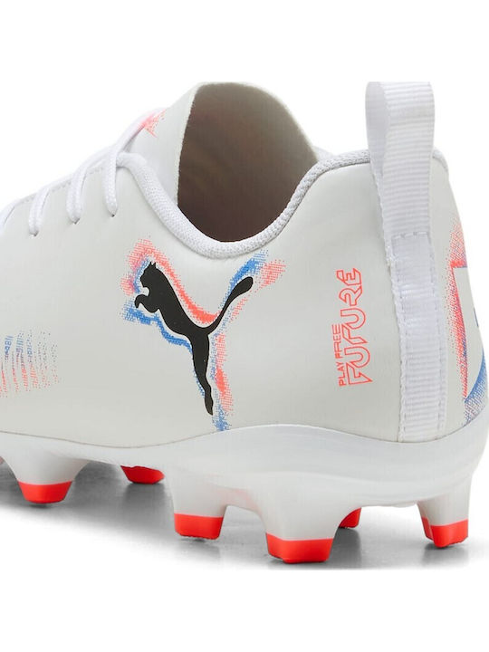 8 Play Fg Ag Jr Kids Molded Soccer Shoes White