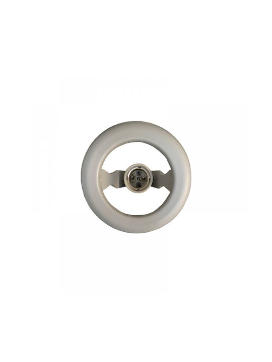 DIL Rotund Metalic Spot Încorporat cu Soclu E27 Gri 12.1x12.1cm. 1buc