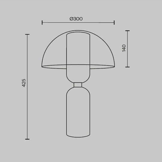 Maytoni Table Lamp for Socket E14 with Transparent Shade and Black Base