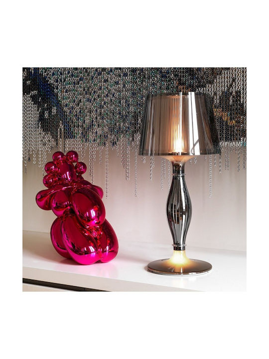 Slamp Lampă de masă pentru Soclu E27 cu Abajur Transparent și Bază