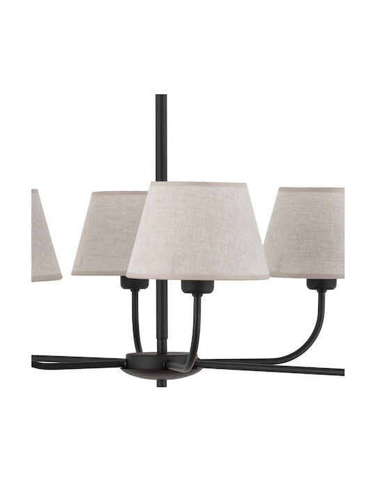 TK Lighting Chicago Полилей Ø90см с Бежови Шапки
